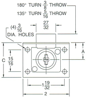 Cabinet Locks - Dead Bolt Style (1012A-01)