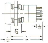 LQ17 Minimum Security Switch Lock Short Length - Rotary Slide Switches (LD3176-011)