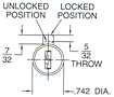 Pop-Out Handle Cylinder Locks (LD6714) - 2