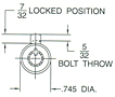 Pop-Out Handle Cylinder Locks (D8714) - 2