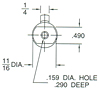 Pop-Out Handle Cylinder Locks (D8714) - 3