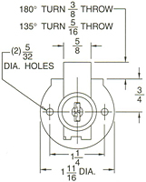 Cabinet Locks - Dead Bolt Style (D3045)