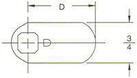 Straight for Flat Key Locks (S2202-13) - 2